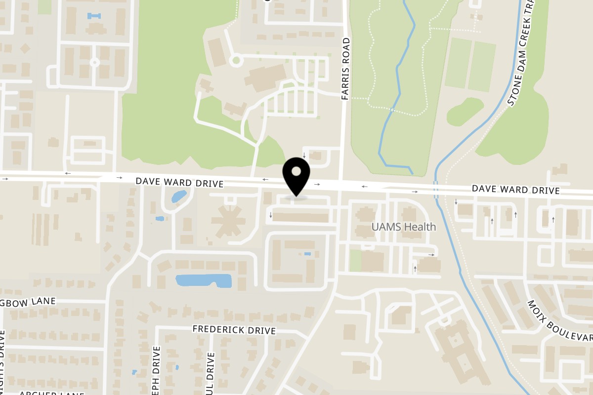 Map showing the location of Kotaro Hibachi CONWAY on 2501 Dave Ward Dr in Conway